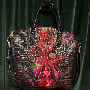 Brahmin Multicolor Crocodile Embossed Tote